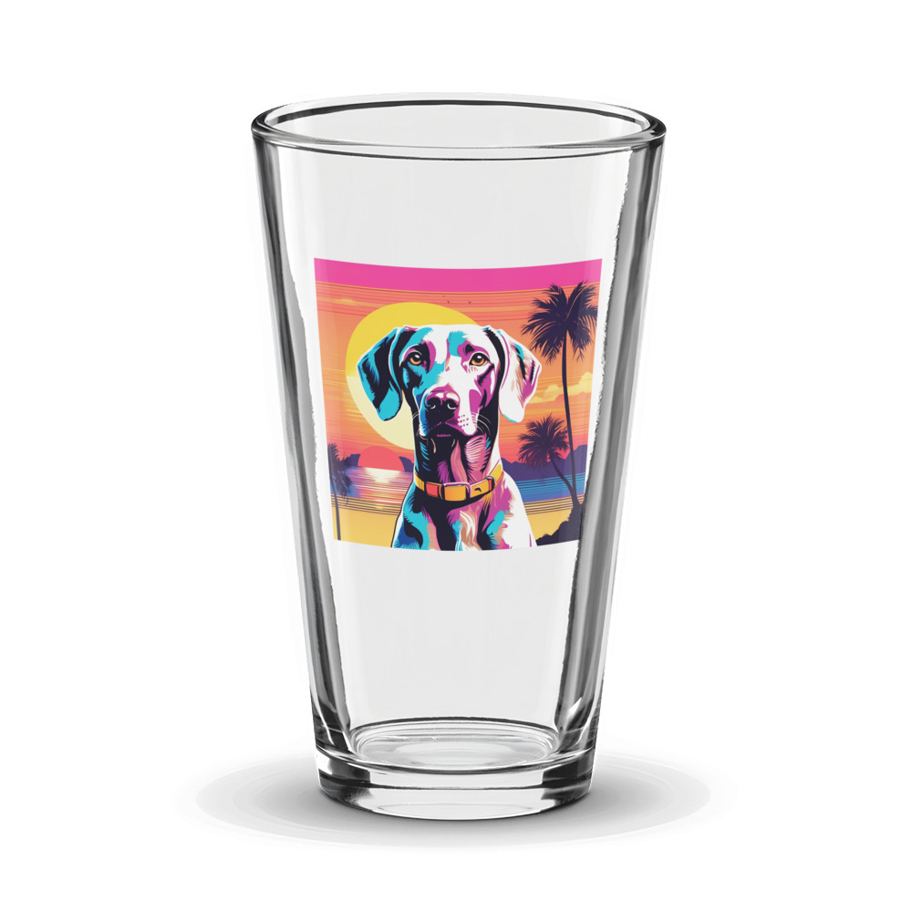PugMug Custom Weimaraner Glass Tumbler