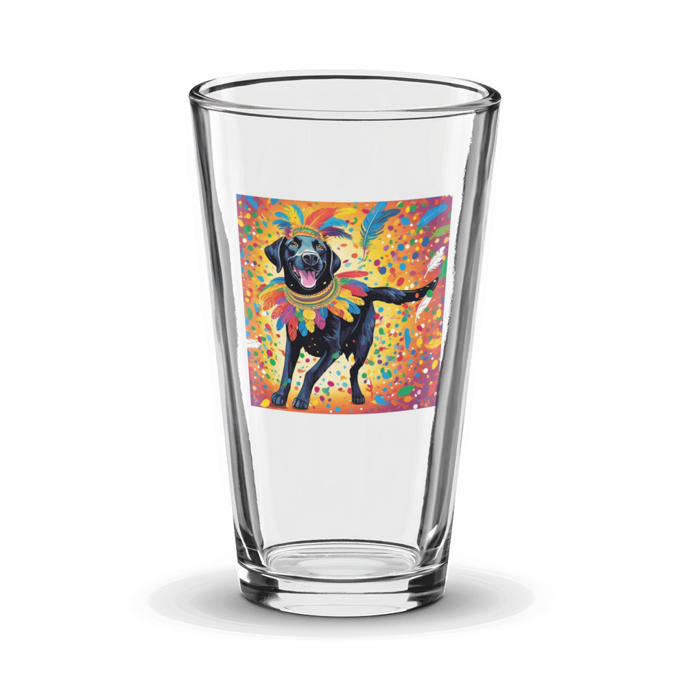PugMug Custom Black Labrador Retriever Glass Tumbler
