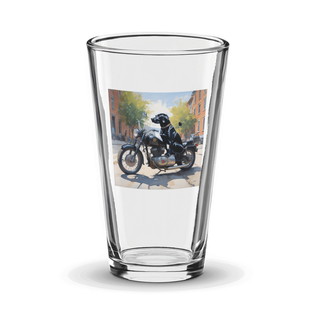 PugMug Custom Black Labrador Retriever Glass Tumbler