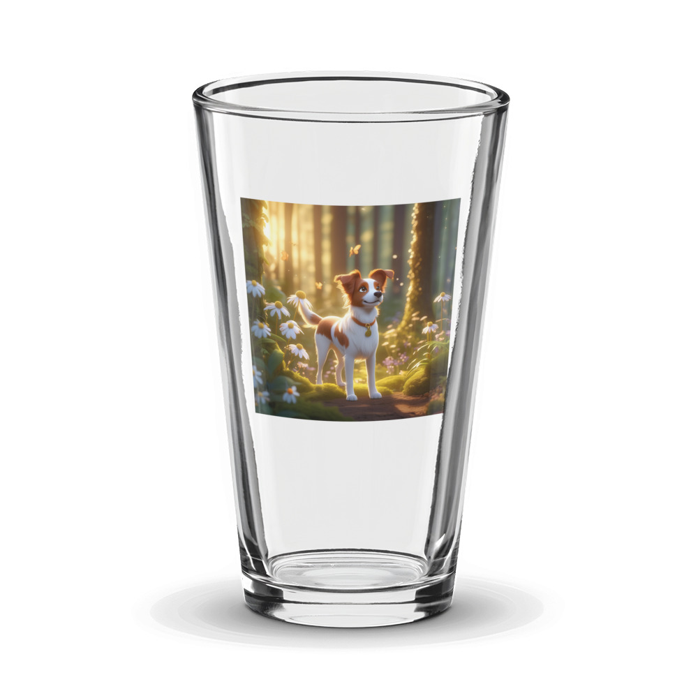 PugMug Custom Brittany Dog Glass Tumbler