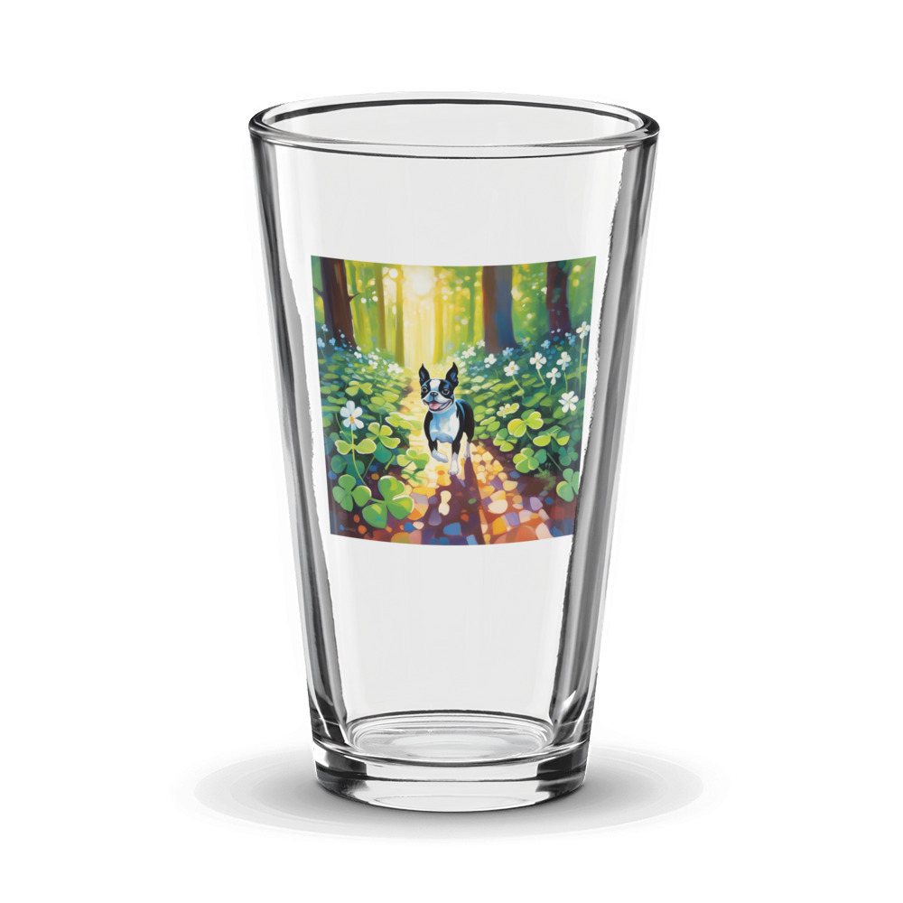 PugMug Custom Boston Terrier Glass Tumbler