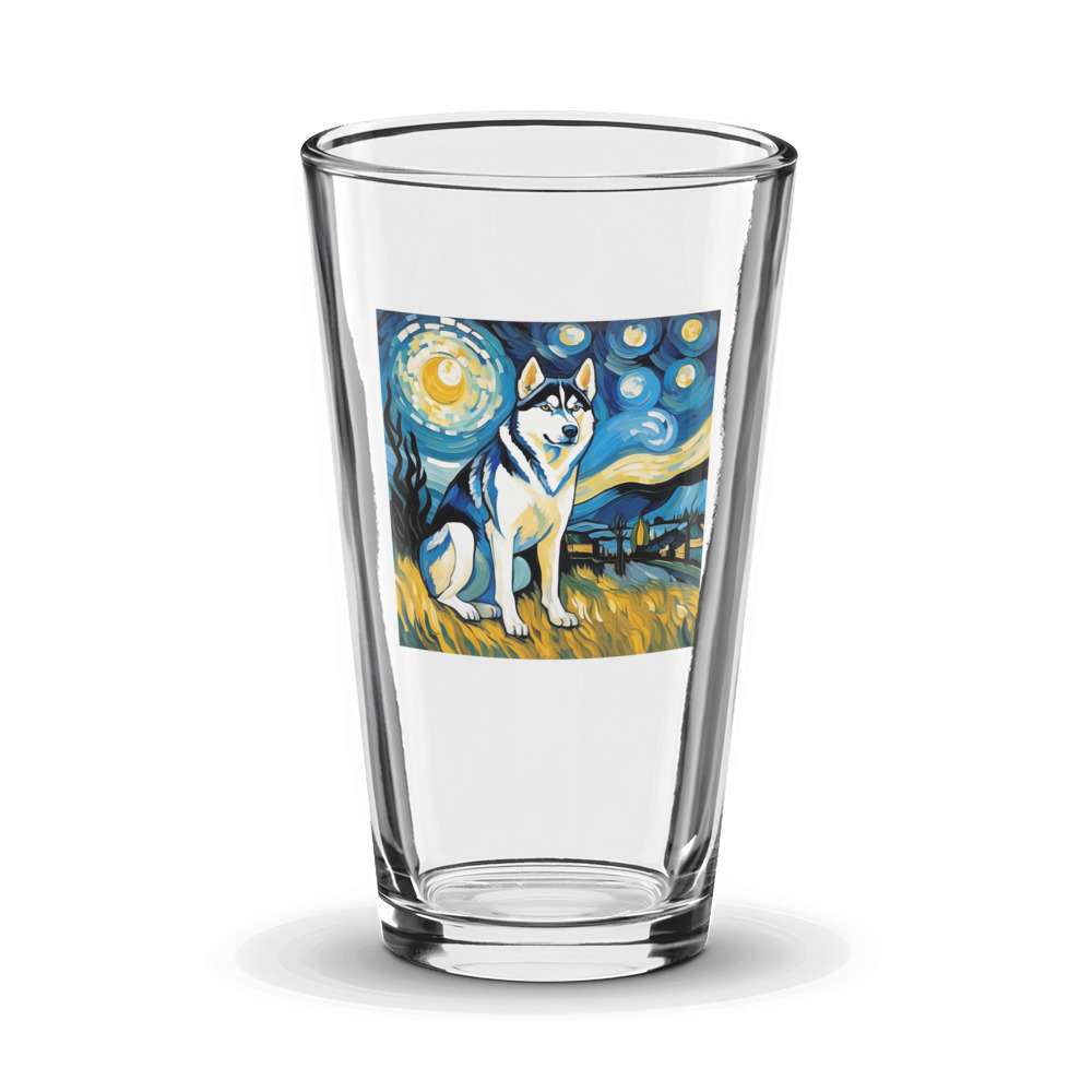 PugMug Custom Siberian Husky Glass Tumbler