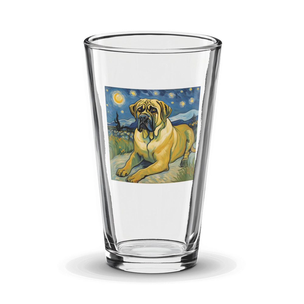 PugMug Custom Mastiff Glass Tumbler