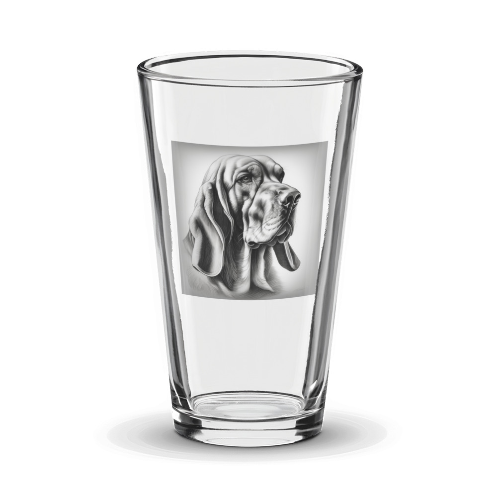 PugMug Custom Bloodhound Glass Tumbler