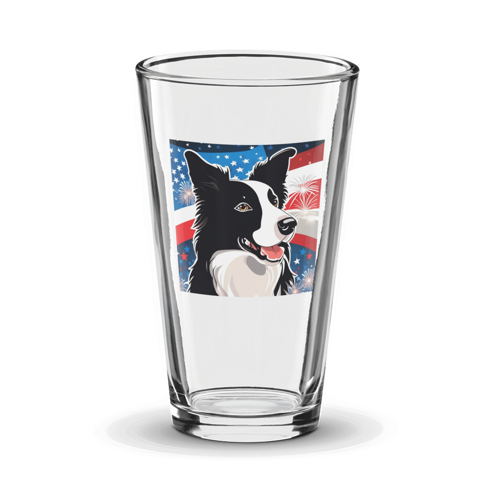 PugMug Custom Border Collie Glass Tumbler