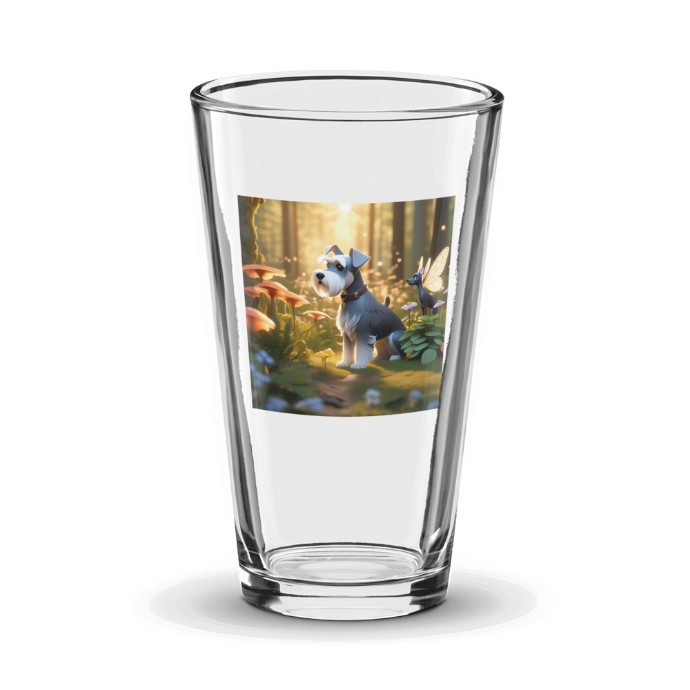 PugMug Custom Miniature Schnauzer Glass Tumbler