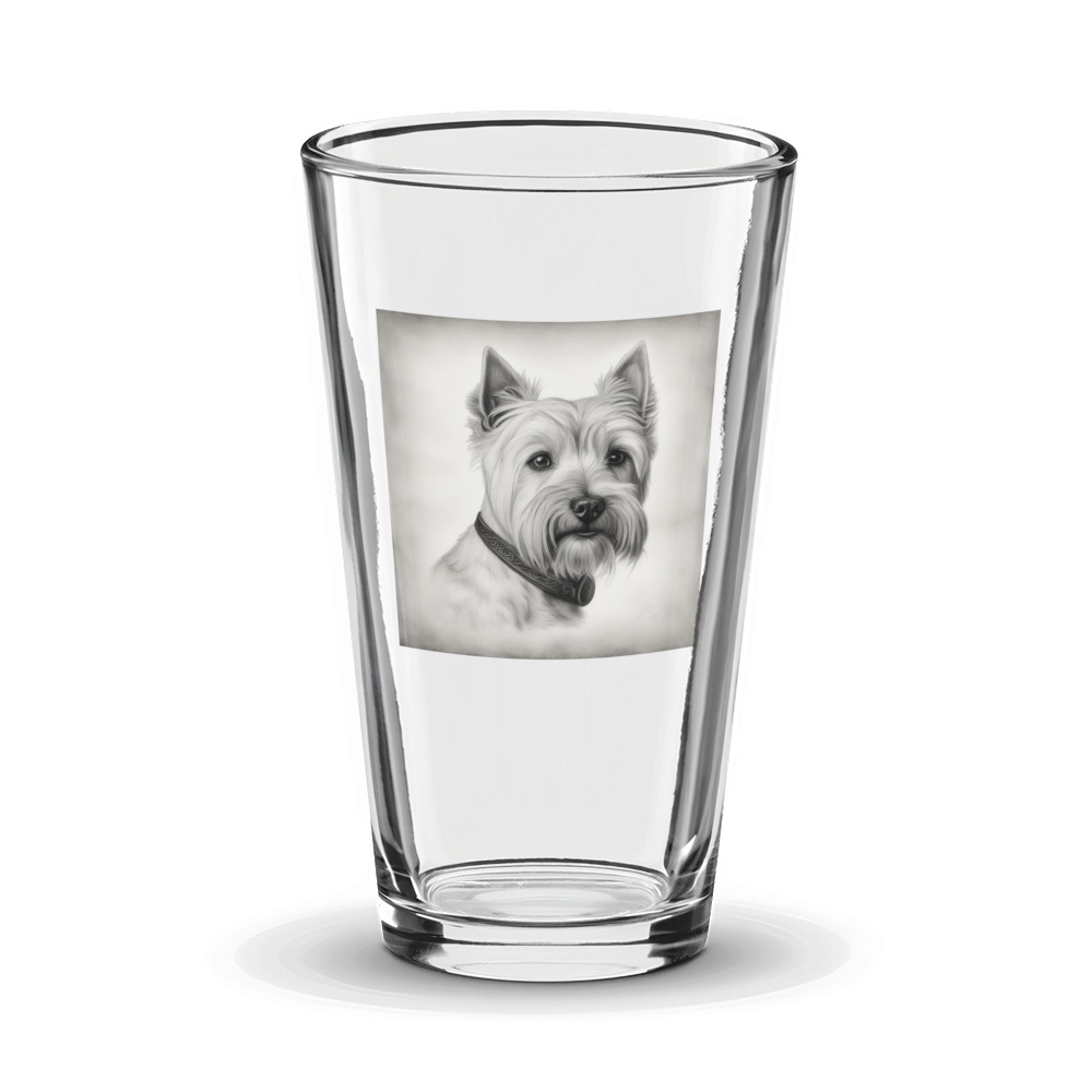 PugMug Custom West Highland White Terrier Glass Tumbler