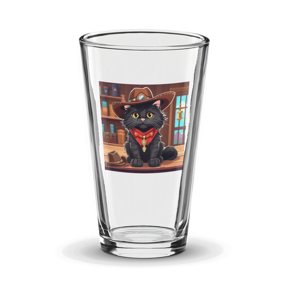 PugMug Custom Black Maine Coon Cat Glass Tumbler