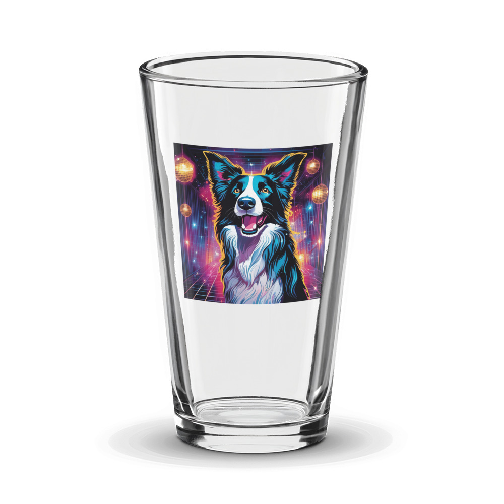 PugMug Custom Border Collie Glass Tumbler