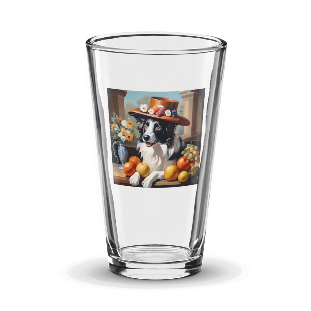 PugMug Custom Border Collie Glass Tumbler
