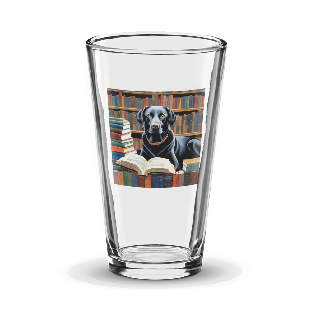 PugMug Custom Black Labrador Retriever Glass Tumbler