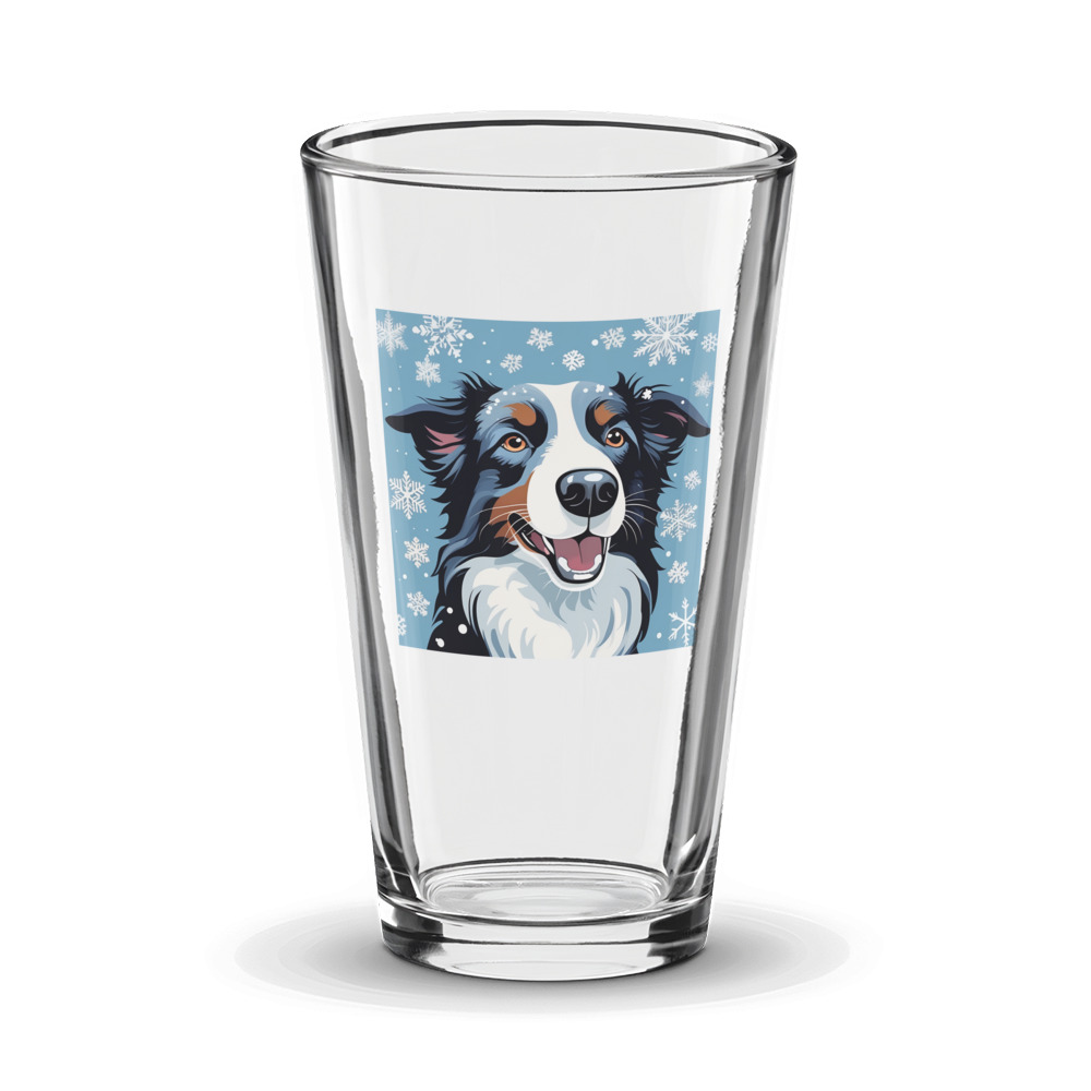 PugMug Custom Border Collie Glass Tumbler