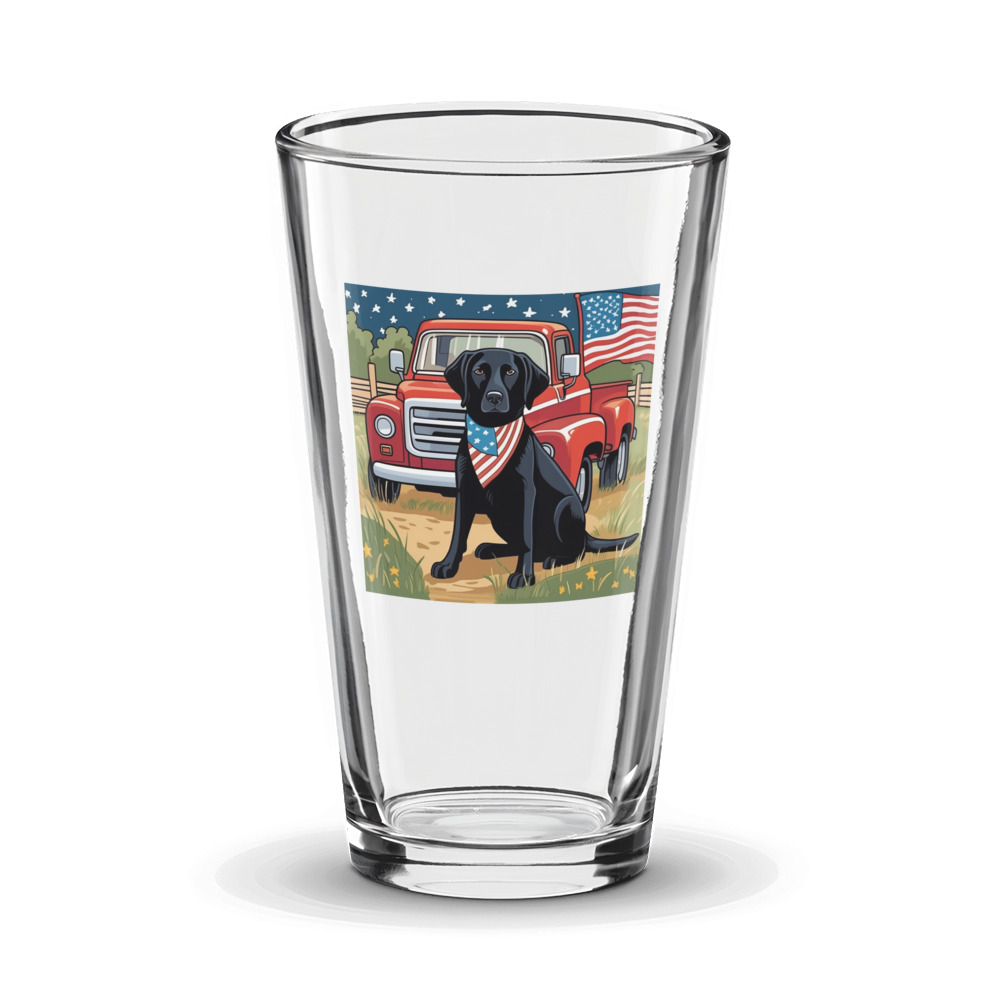 PugMug Custom Black Labrador Retriever Glass Tumbler