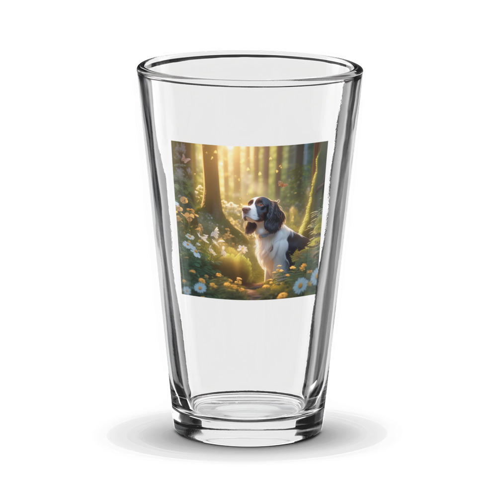 PugMug Custom English Springer Spaniel Glass Tumbler