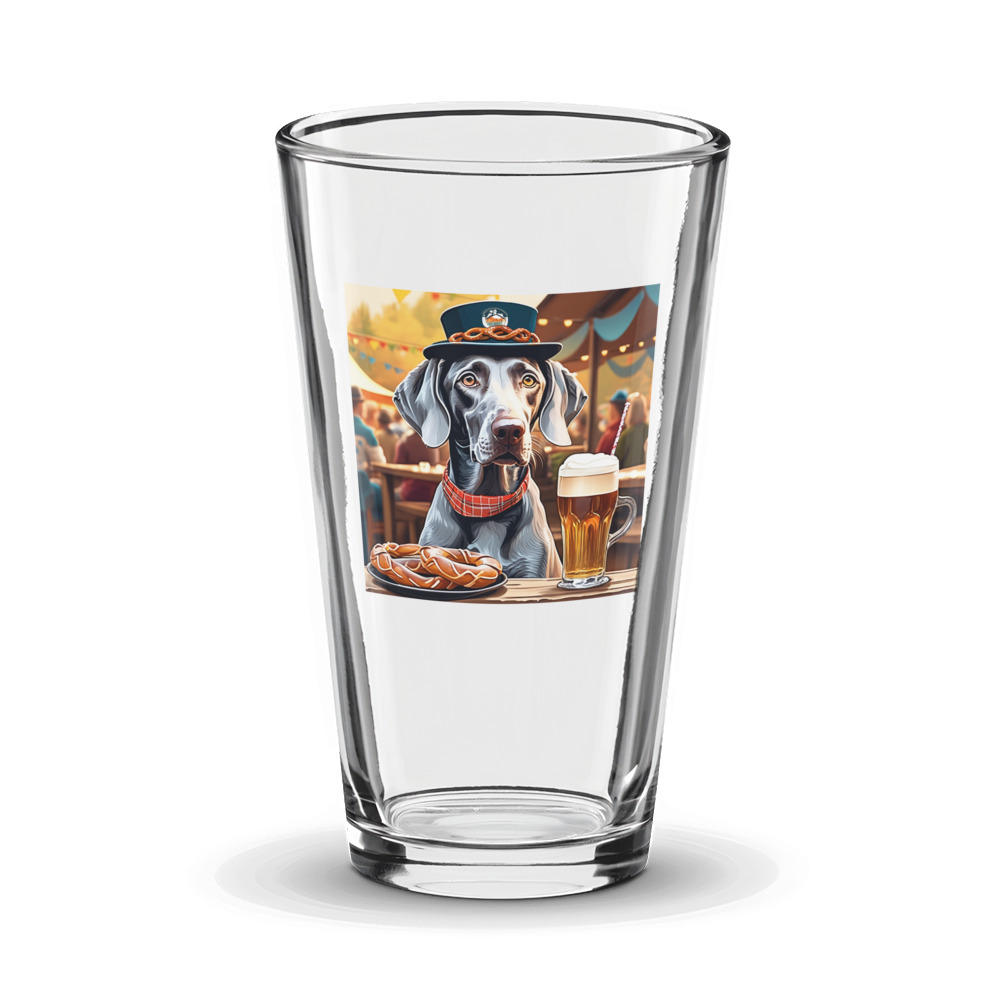 PugMug Custom Weimaraner Glass Tumbler