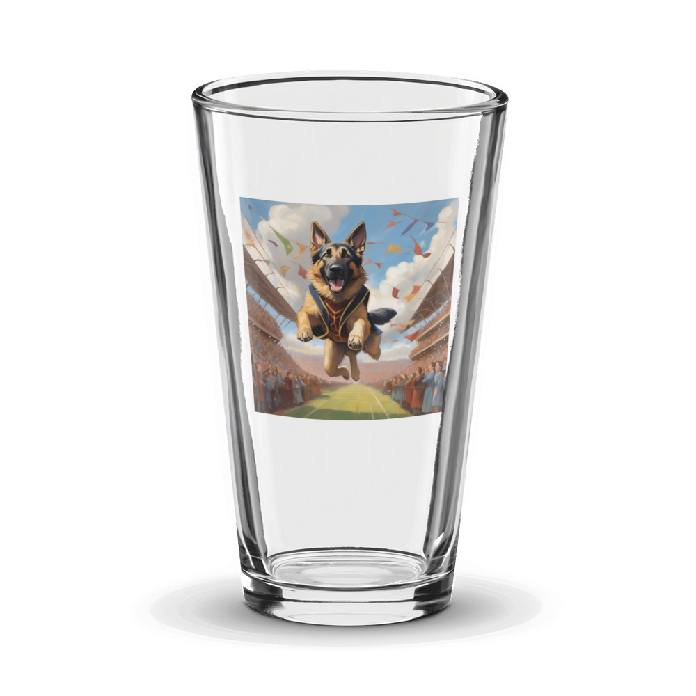 PugMug Custom German Shepherd Dog Glass Tumbler