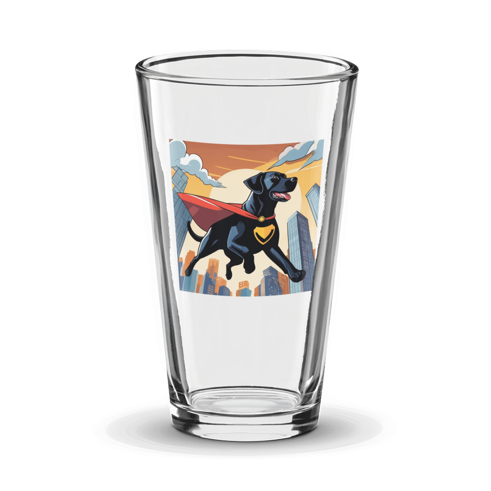 PugMug Custom Black Labrador Retriever Glass Tumbler