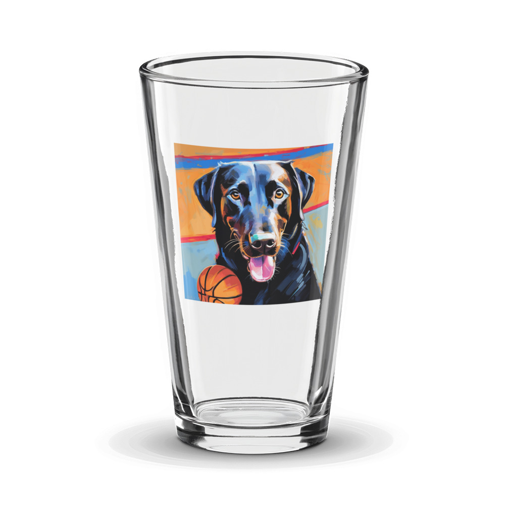 PugMug Custom Black Labrador Retriever Glass Tumbler