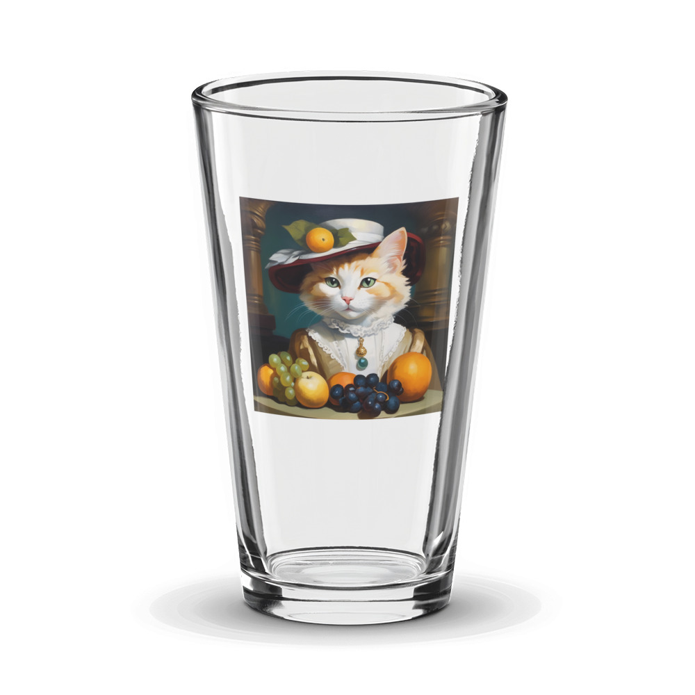 PugMug Custom White Companion Cat Glass Tumbler