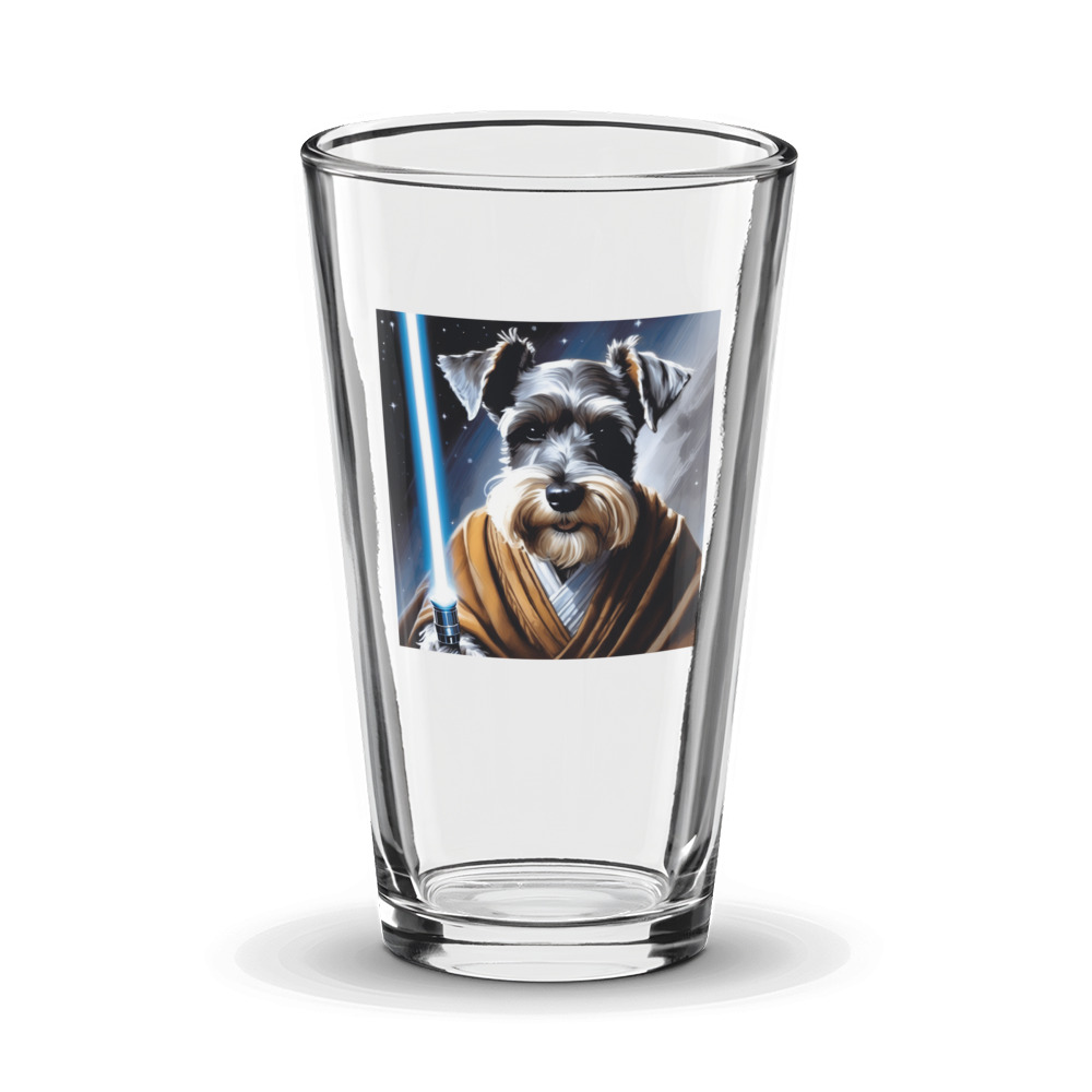 PugMug Custom Miniature Schnauzer Glass Tumbler