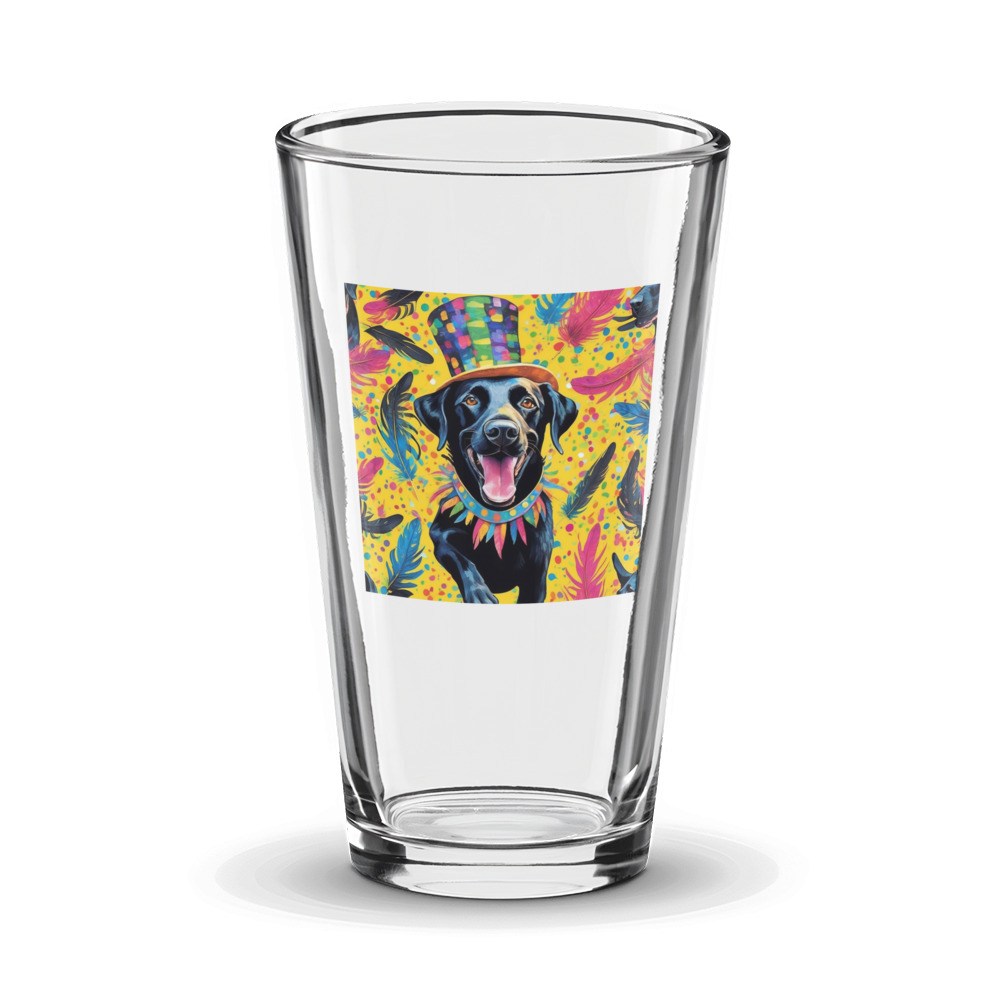 PugMug Custom Black Labrador Retriever Glass Tumbler