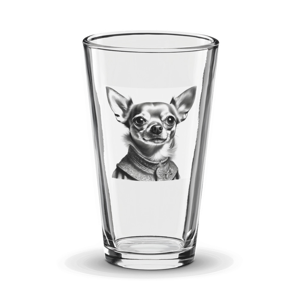 PugMug Custom Chihuahua Glass Tumbler