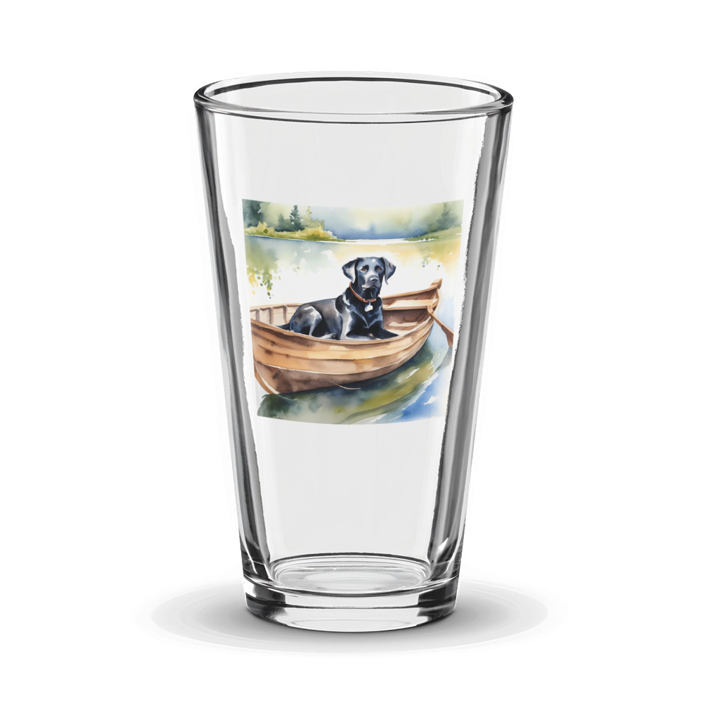 PugMug Custom Black Labrador Retriever Glass Tumbler