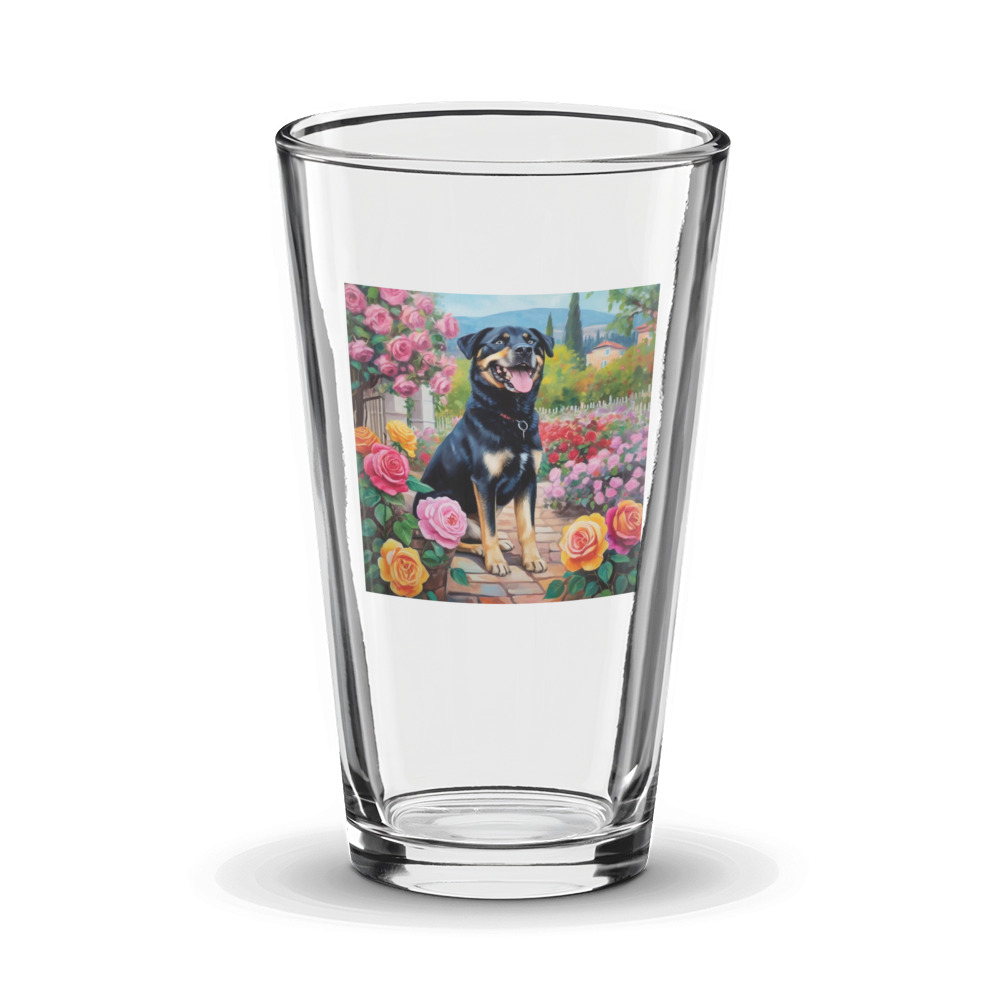 PugMug Custom Blue Glass Tumbler