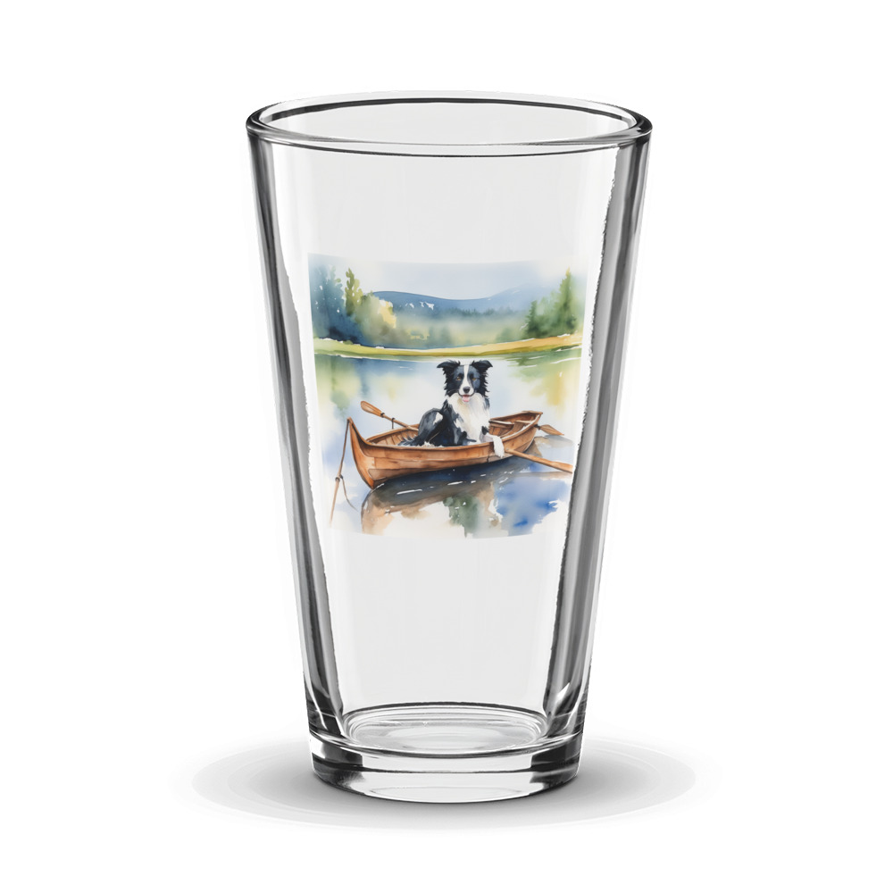 PugMug Custom Border Collie Glass Tumbler