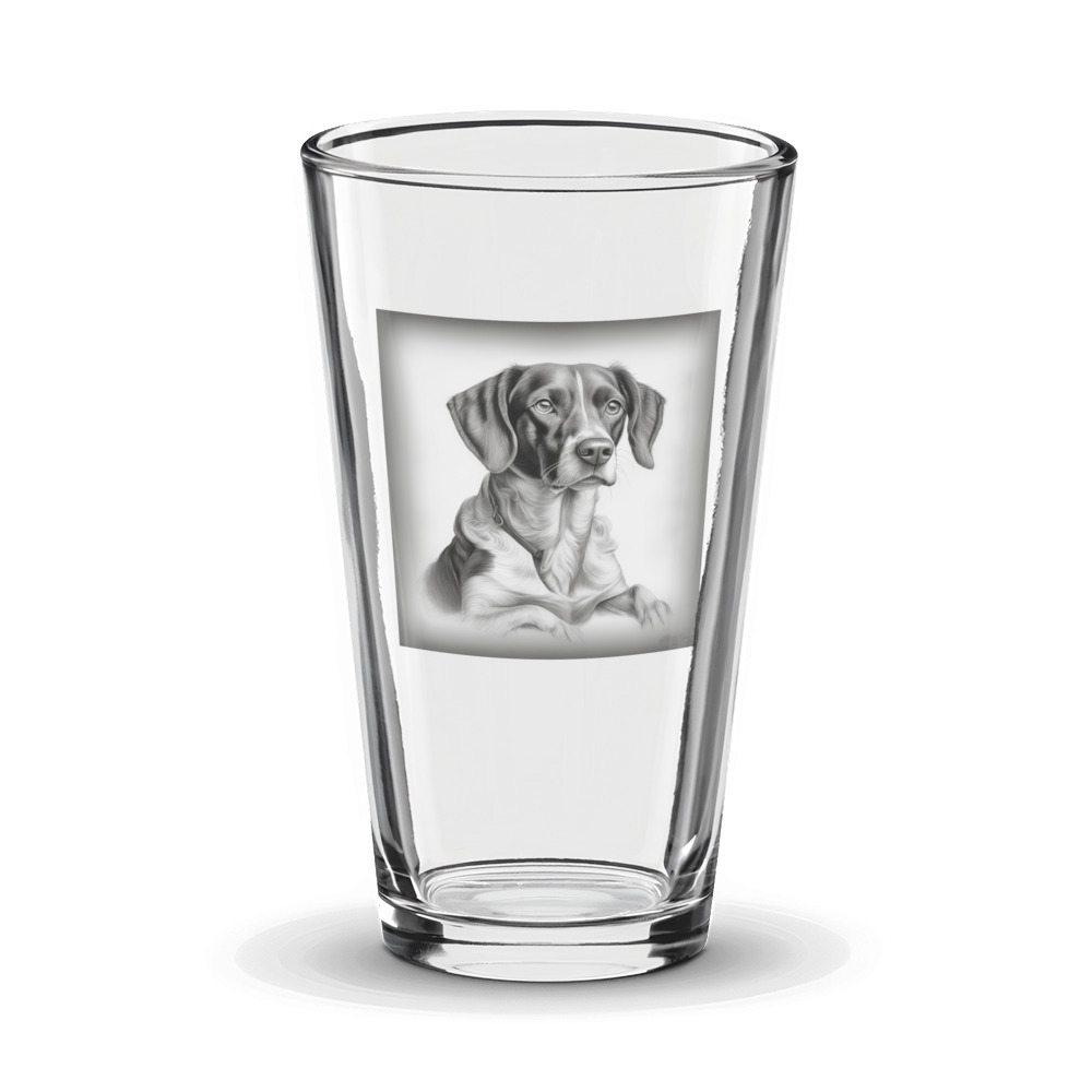 PugMug Custom Brittany Dog Glass Tumbler