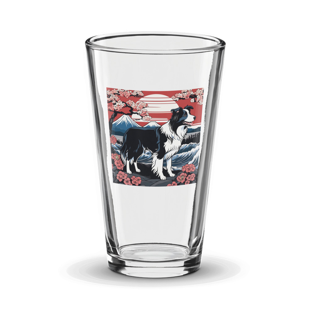 PugMug Custom Border Collie Glass Tumbler