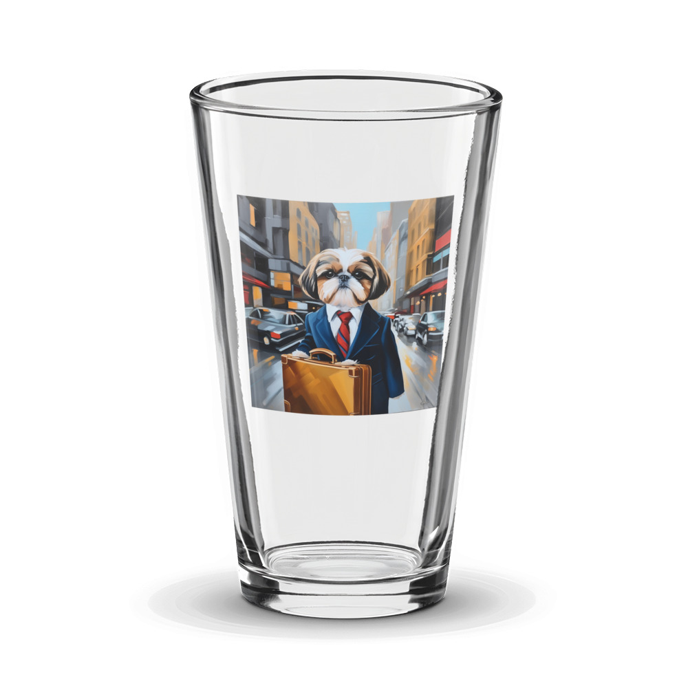 PugMug Custom Shih Tzu Glass Tumbler