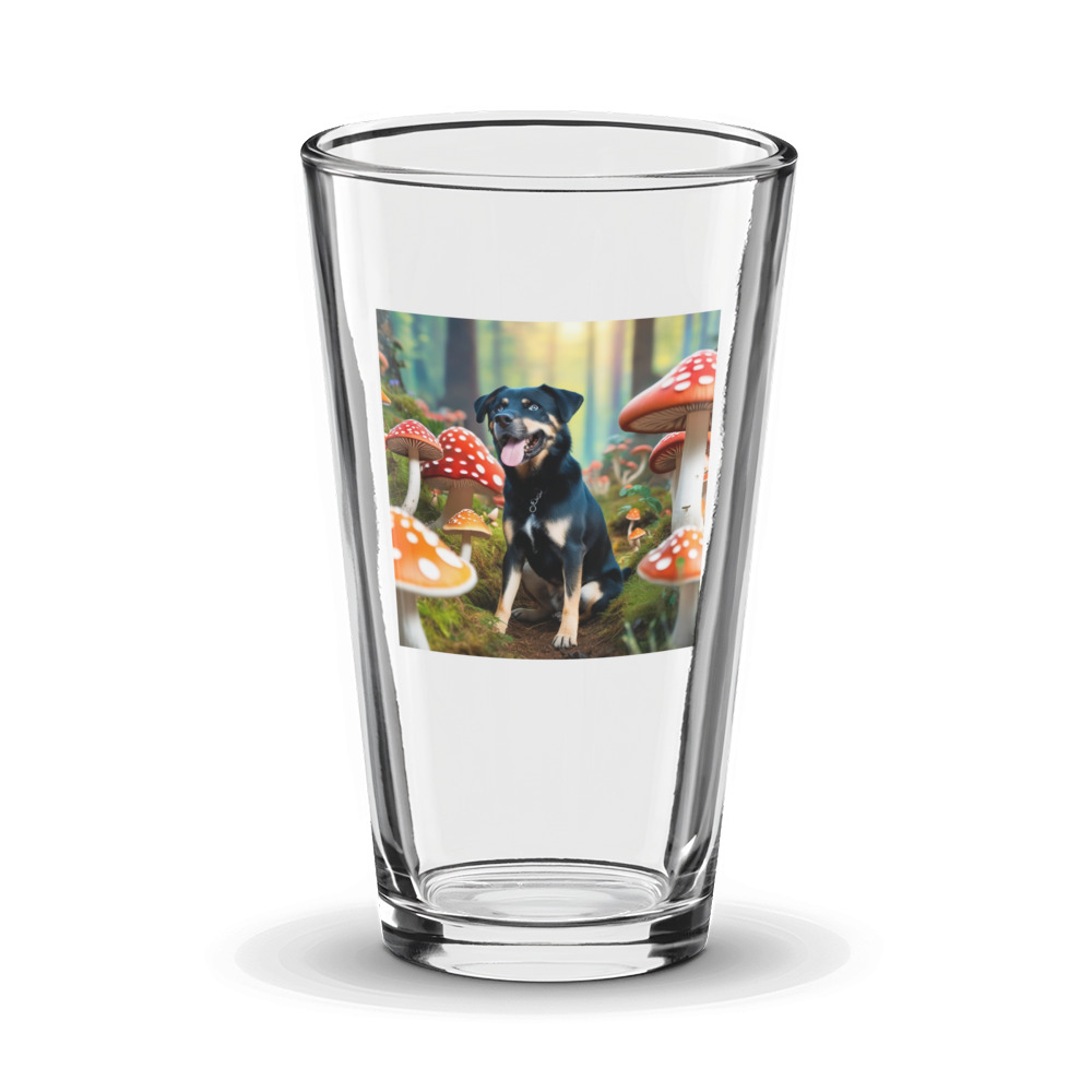 PugMug Custom Blue Glass Tumbler