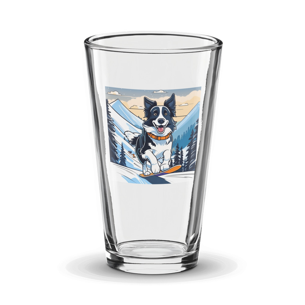 PugMug Custom Border Collie Glass Tumbler