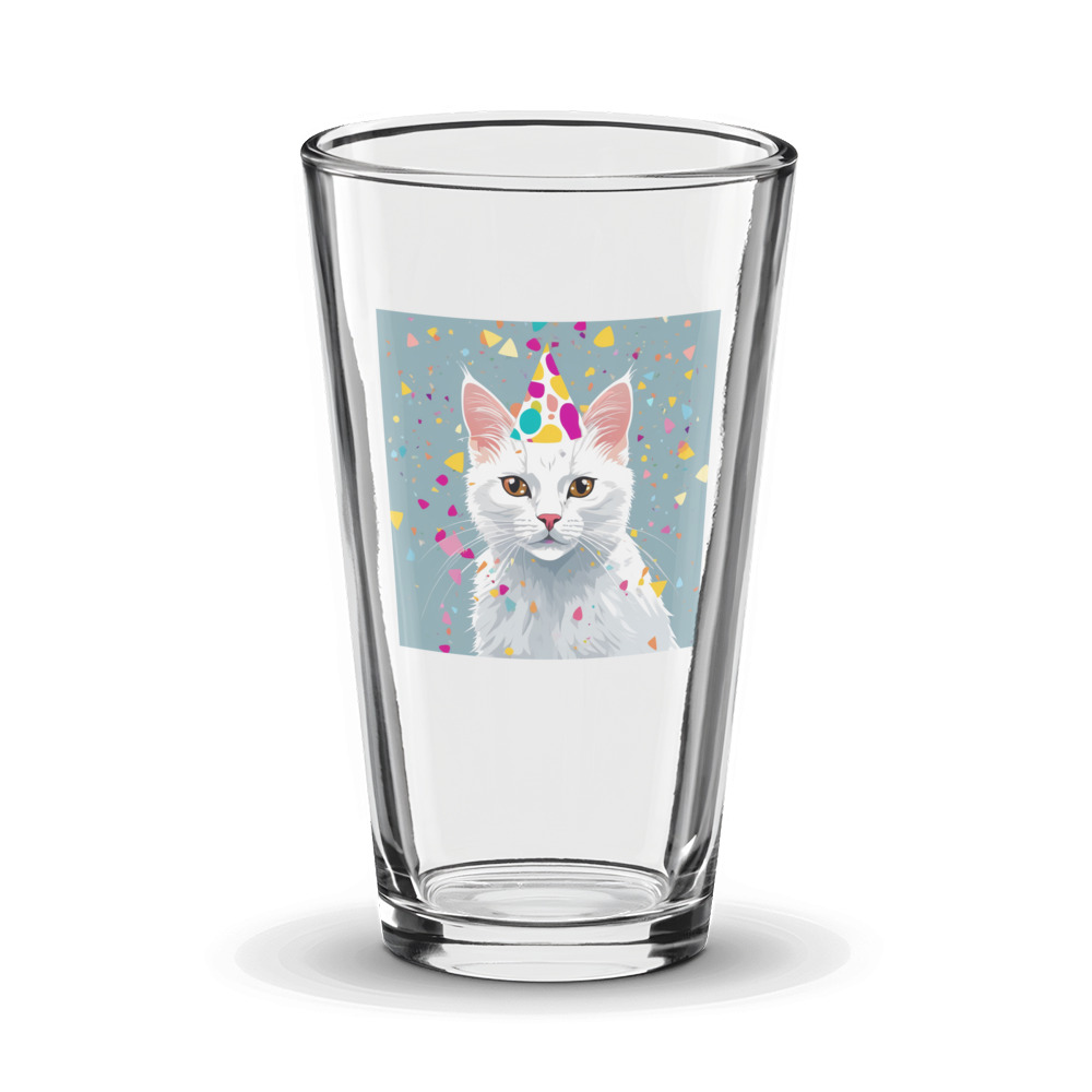 PugMug Custom White Exotic Cat Glass Tumbler