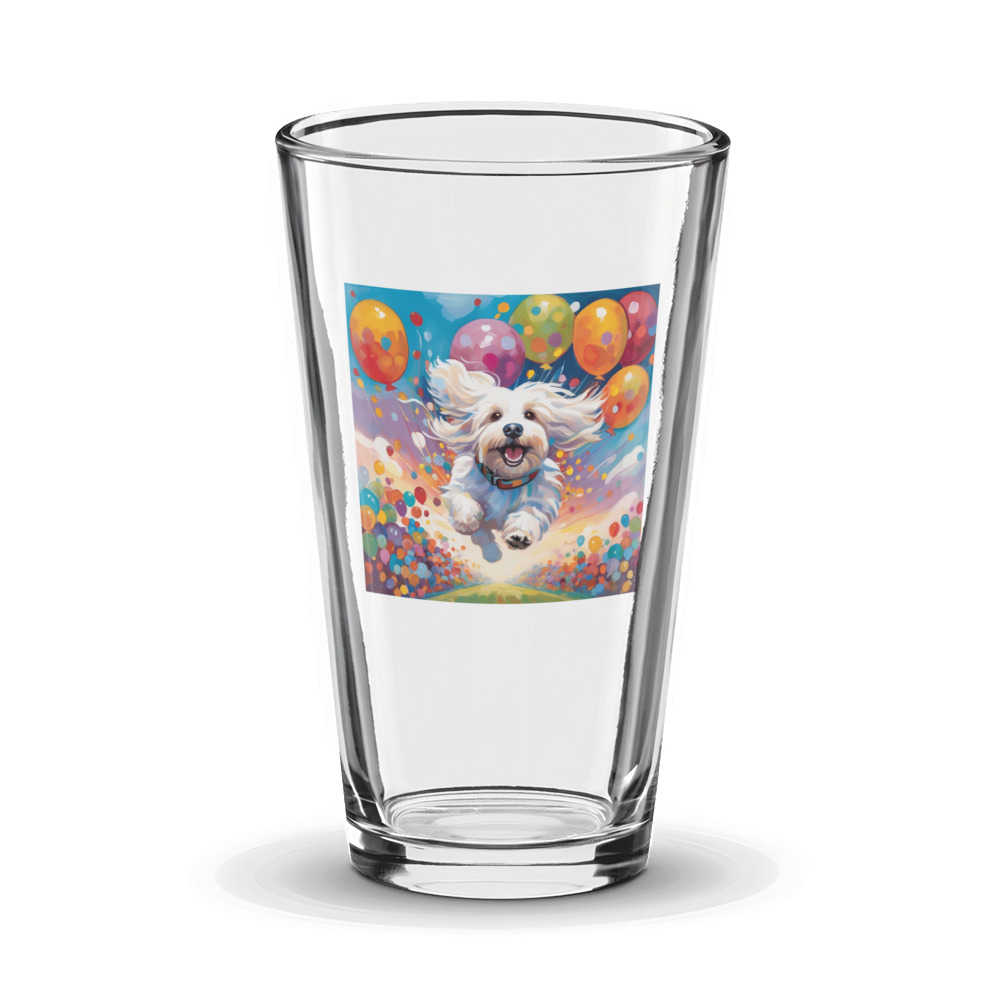 PugMug Custom White Havanese Dog Glass Tumbler