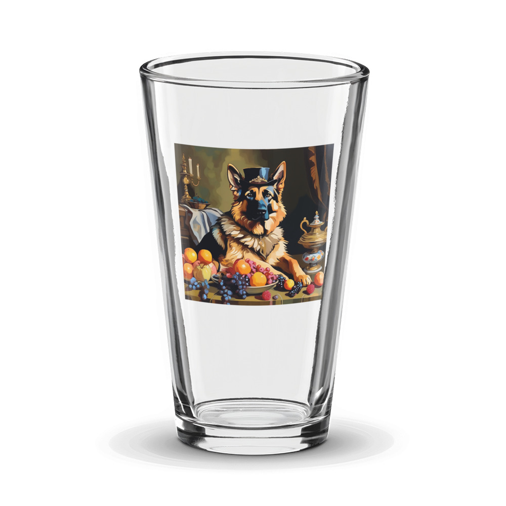 PugMug Custom German Shepherd Dog Glass Tumbler