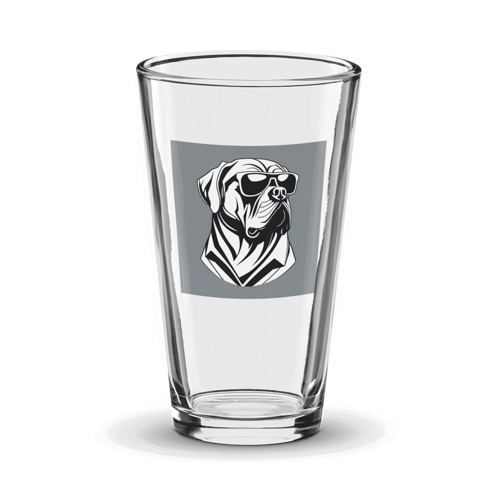 PugMug Custom Mastiff Glass Tumbler