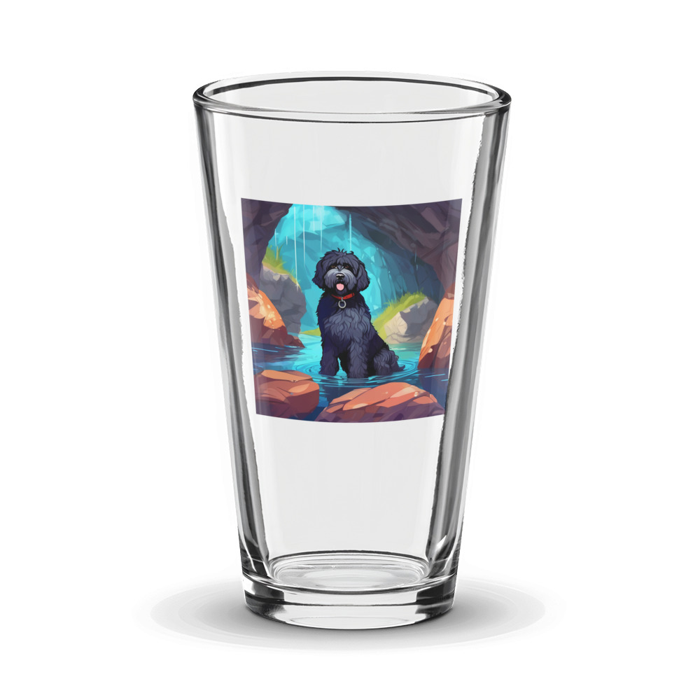 PugMug Custom Portuguese Water Dog Glass Tumbler