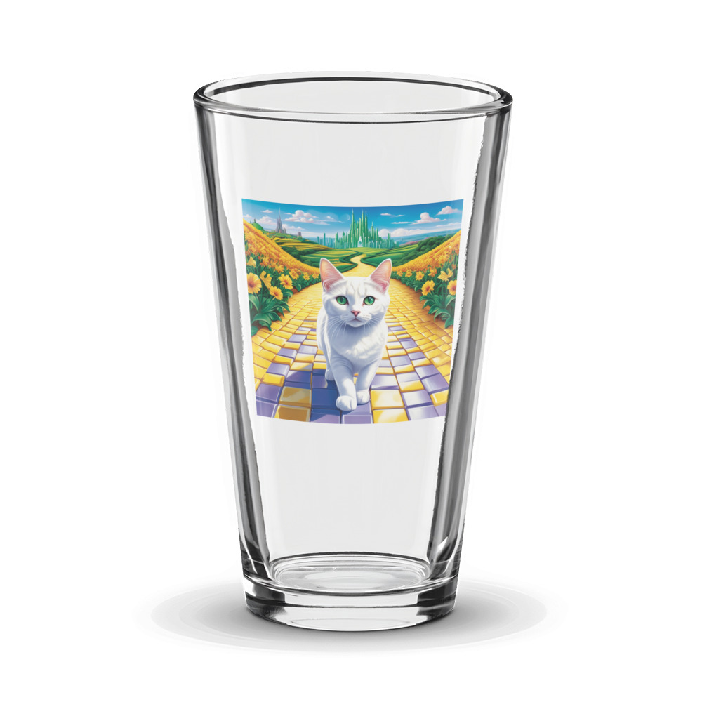 PugMug Custom White Companion Cat Glass Tumbler