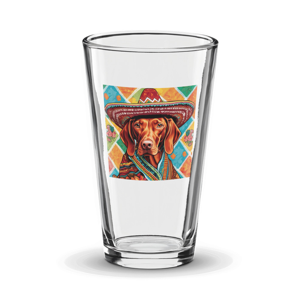 PugMug Custom Vizsla Glass Tumbler