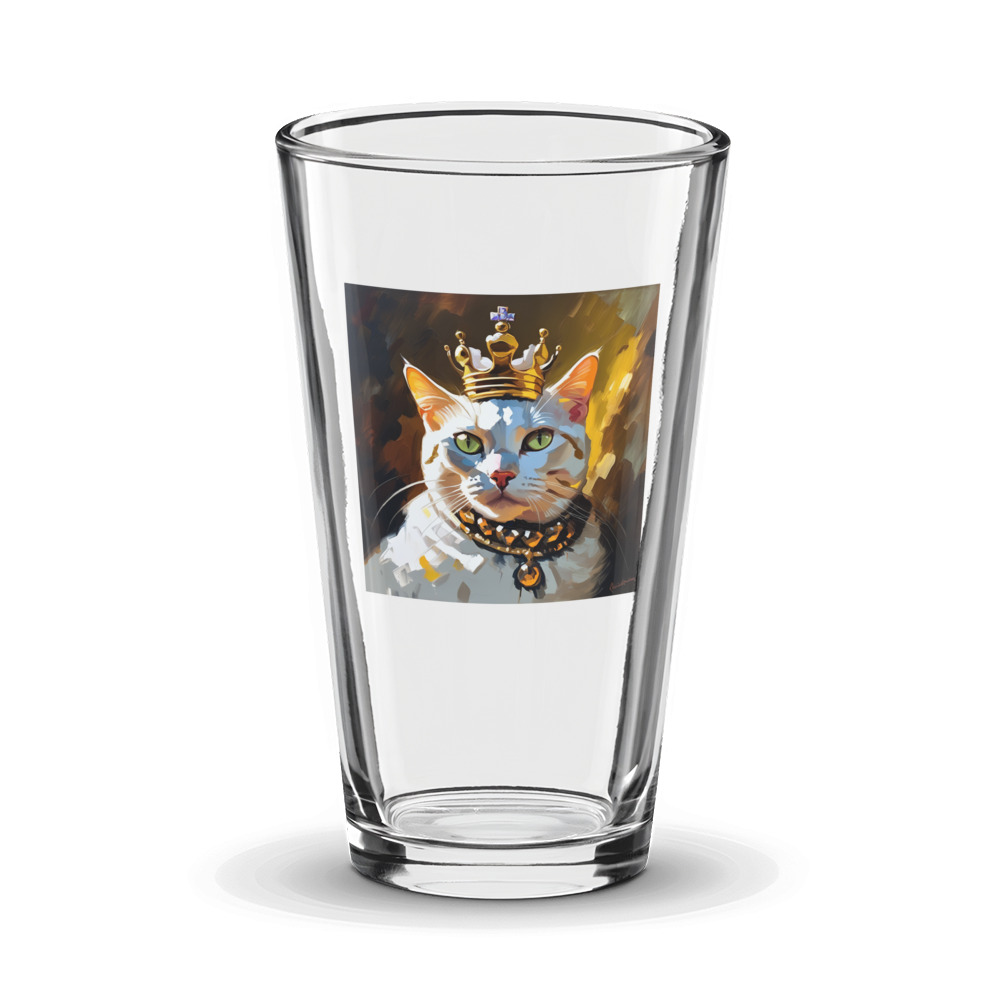 PugMug Custom White American Shorthair Cat Glass Tumbler