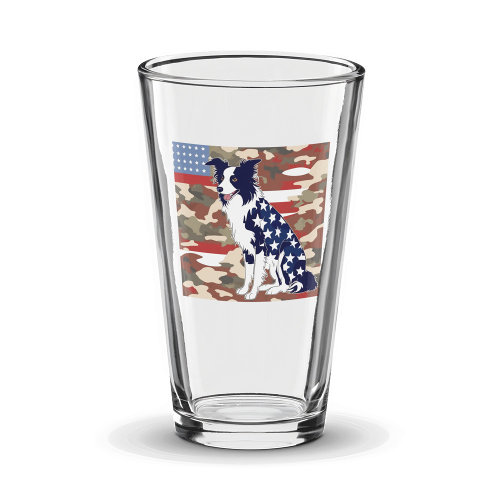 PugMug Custom Border Collie Glass Tumbler