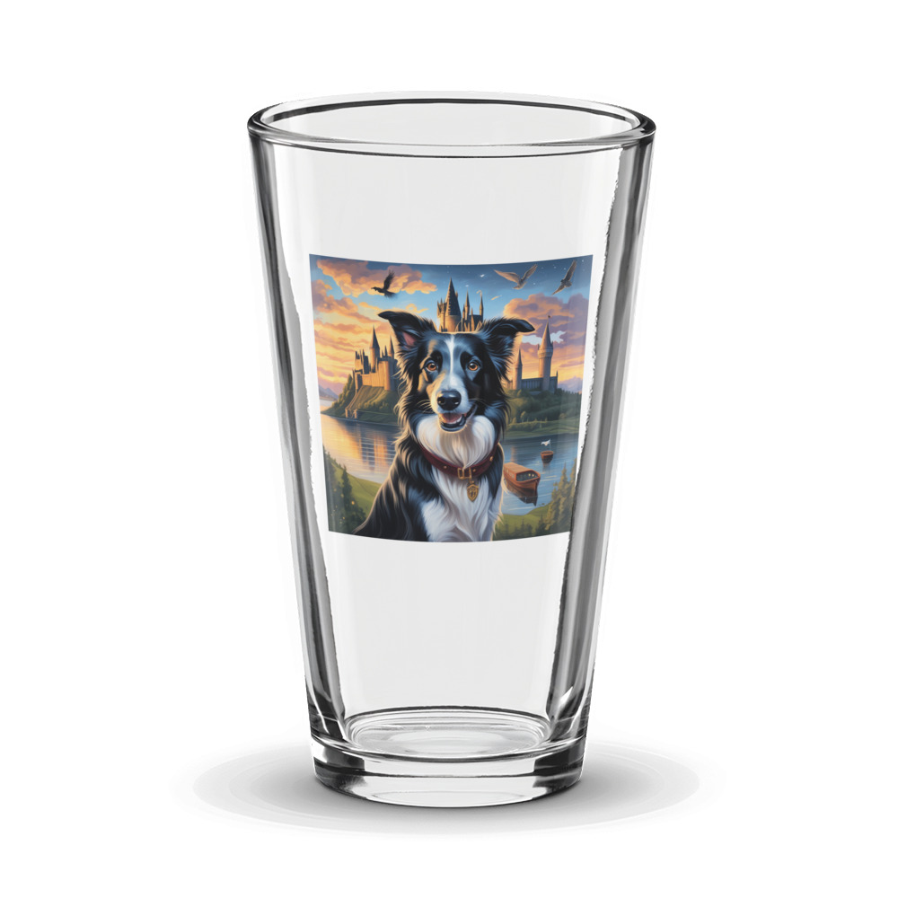 PugMug Custom Border Collie Glass Tumbler
