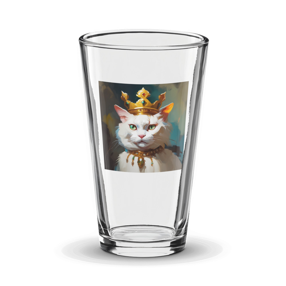 PugMug Custom White Exotic Cat Glass Tumbler