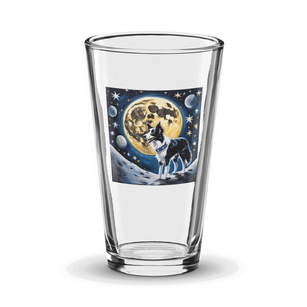 PugMug Custom Border Collie Glass Tumbler