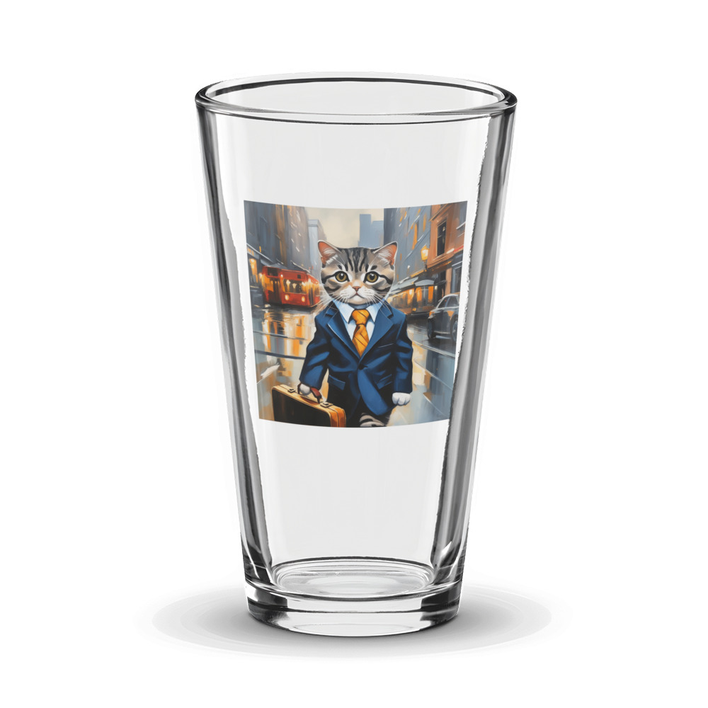 PugMug Custom Tabby Scottish Fold Cat Glass Tumbler