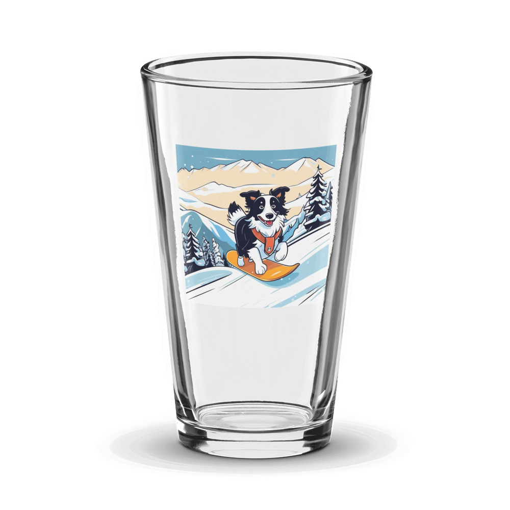 PugMug Custom Border Collie Glass Tumbler