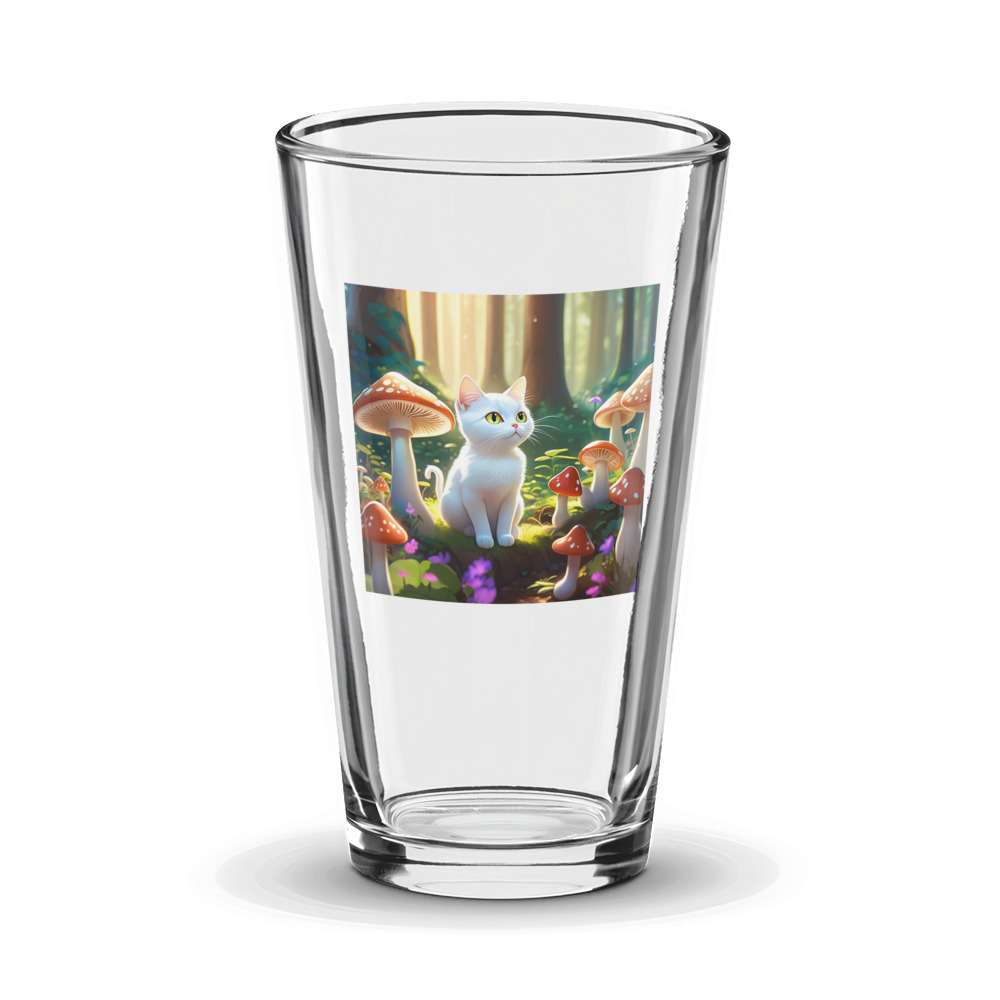 PugMug Custom White Companion Cat Glass Tumbler