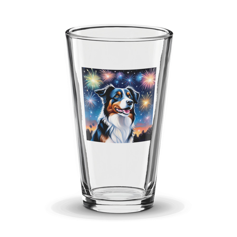 PugMug Custom Australian Shepherd Dog Glass Tumbler